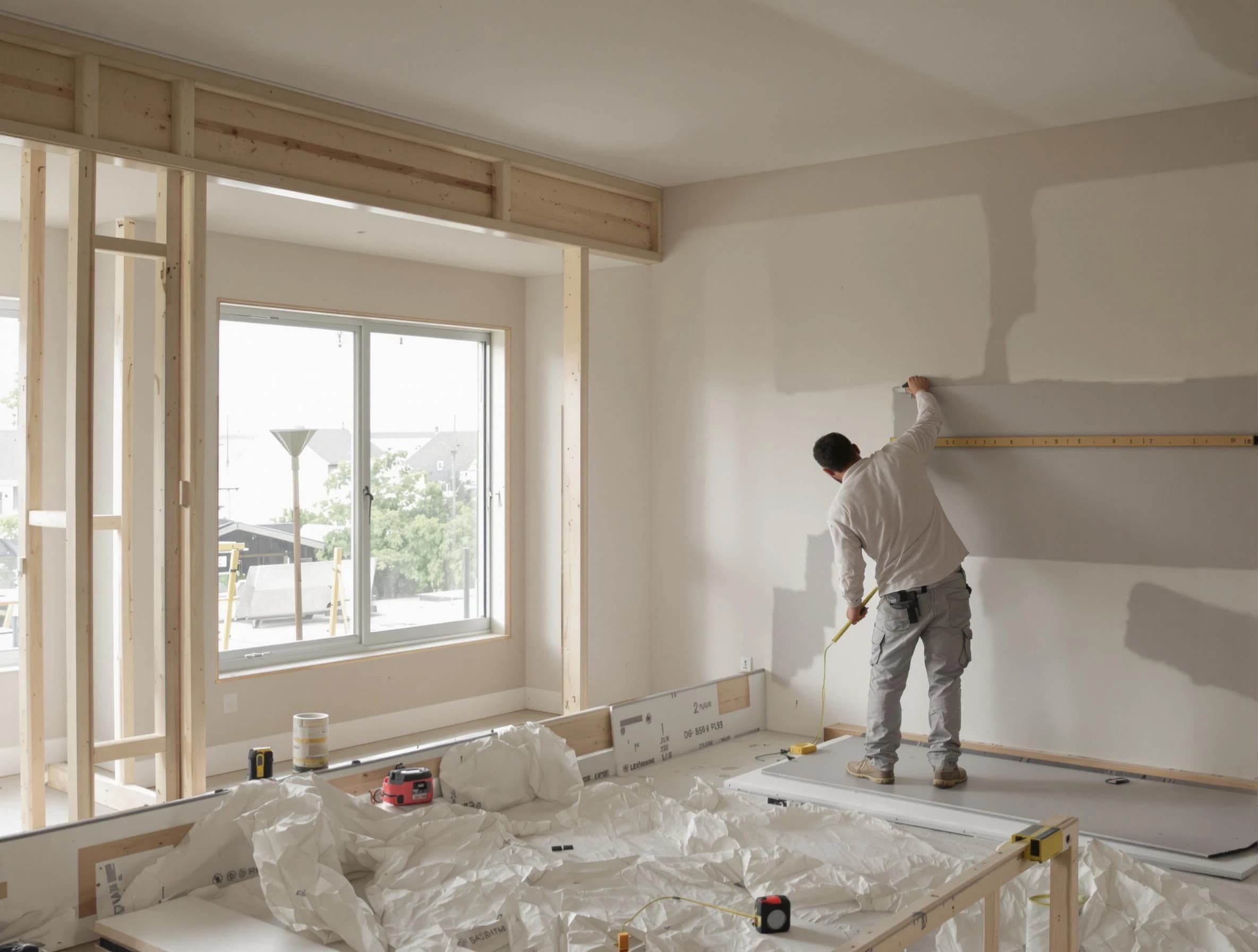 Avon Lake House Painters installing new drywall in Avon Lake, OH